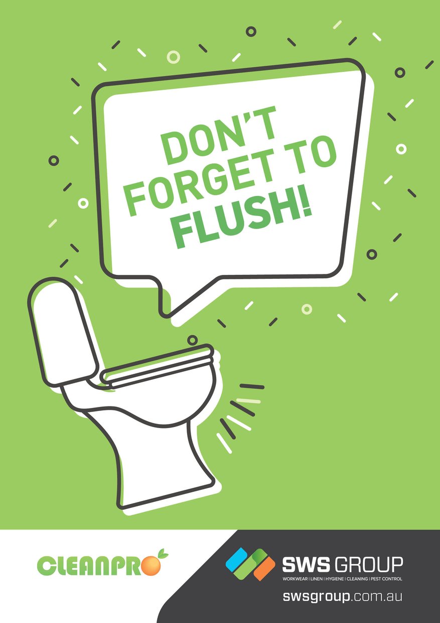 Dont forget to flush poster